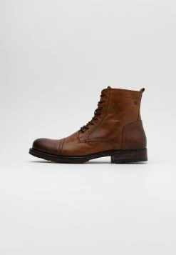 Jack & Jones Jfwrussel Warm- Lace-Up Ankle Boots - Cognac