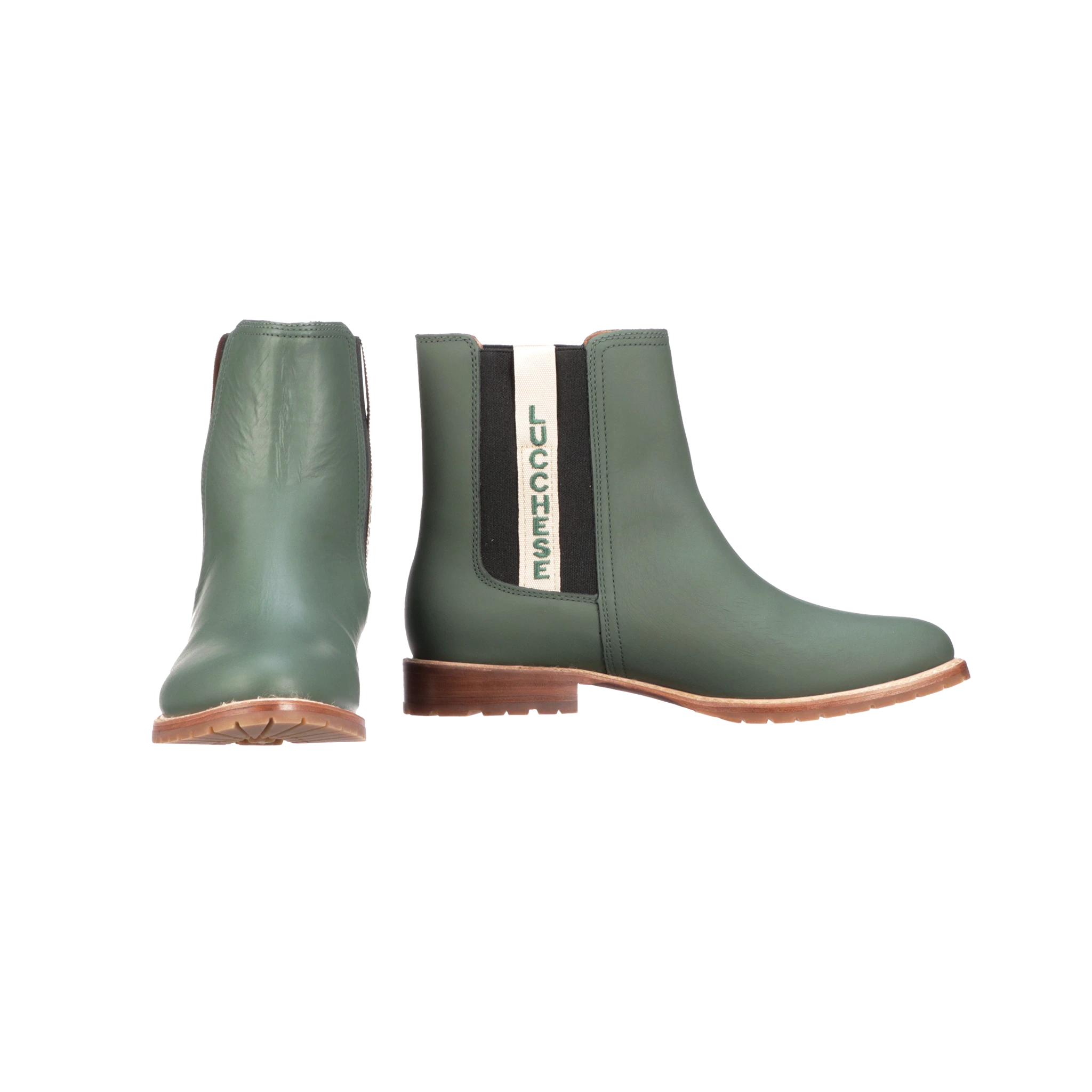 All-Weather Ladies Garden Boot :: Military Green + Black - Image 3