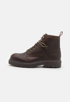 Selected Homme SlhandyHiking Boot- Lace-Up Ankle Boots - Cognac