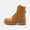 MCM Collection Ankle Boots - Lace-Up Ankle Boots - Cognac