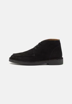 Selected Homme Moc Toe - Lace-Up Ankle Boots - Black