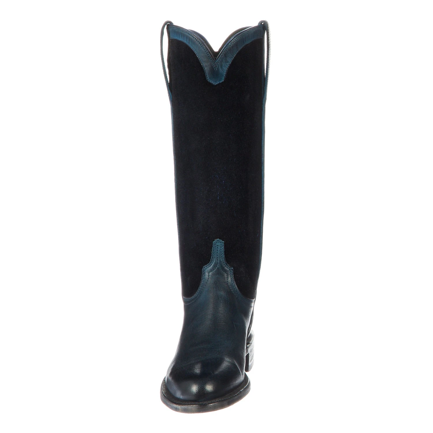 Torero Straight Roper :: Ocean Blue + Captain Blue Suede - Image 5
