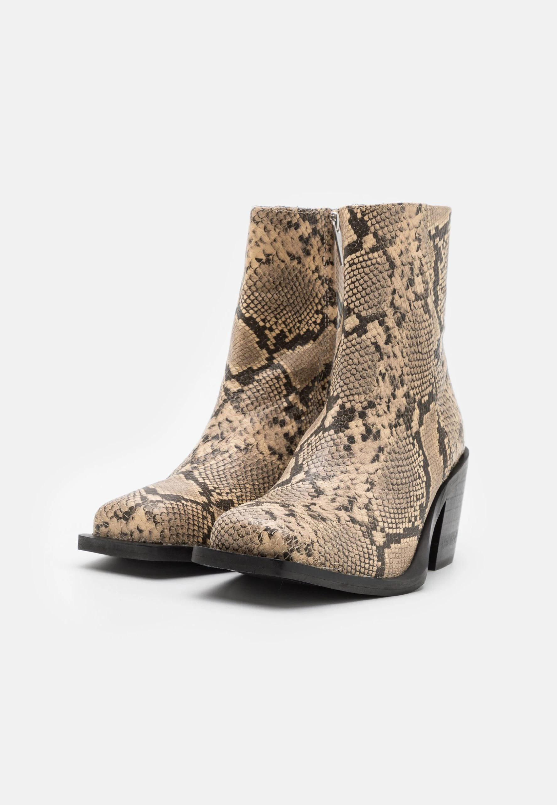 Nola Inside Zip - Cowboy/Biker Ankle Boot - Brown - Image 2