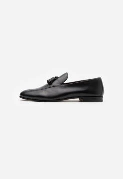 Terry Tassel Loafer - Smart Slip-Ons - Black