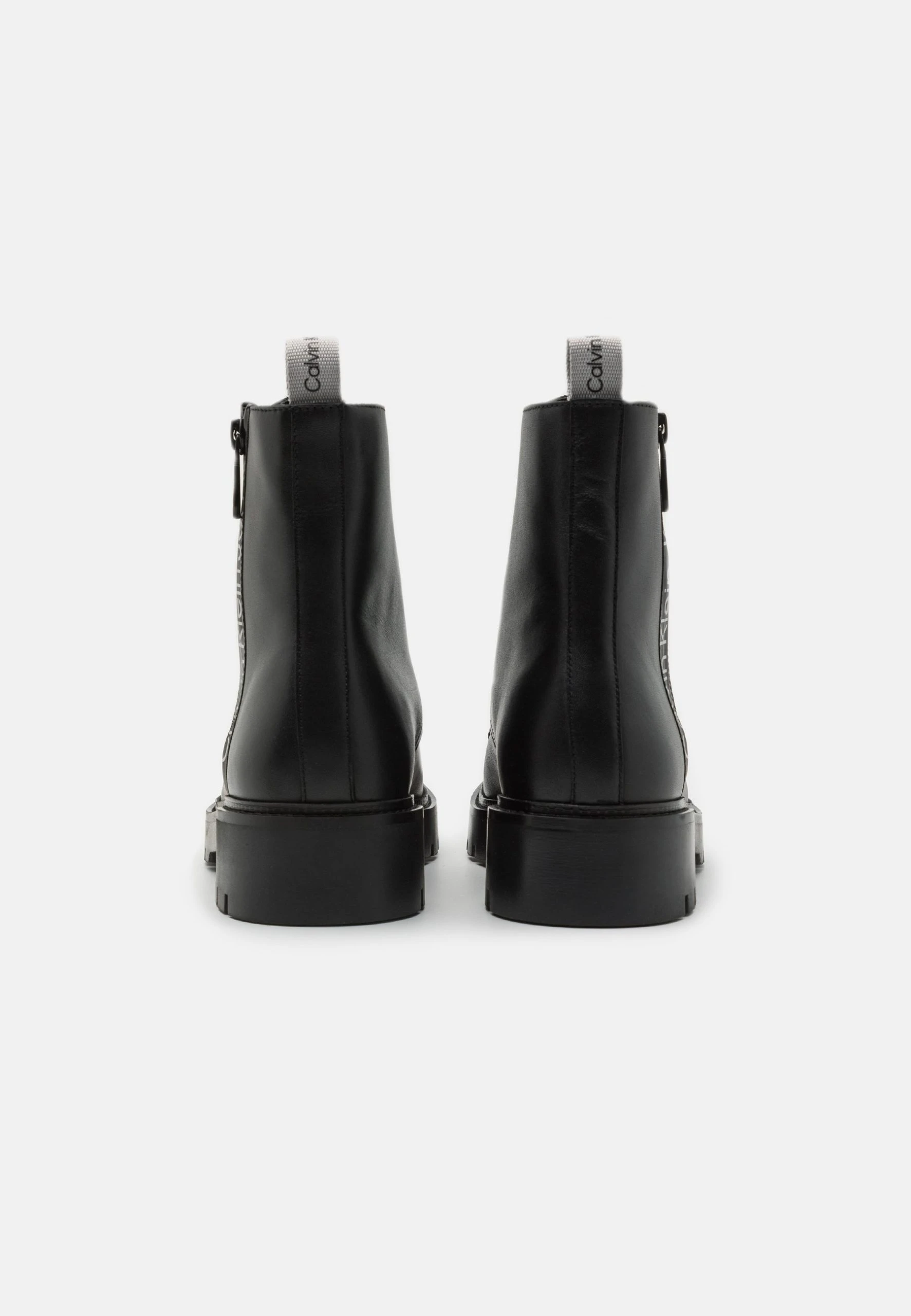 Calvin Klein Jeans Combat Mid Laceup Boot Zip - Lace-Up Ankle Boots - Black/Silver - Image 4