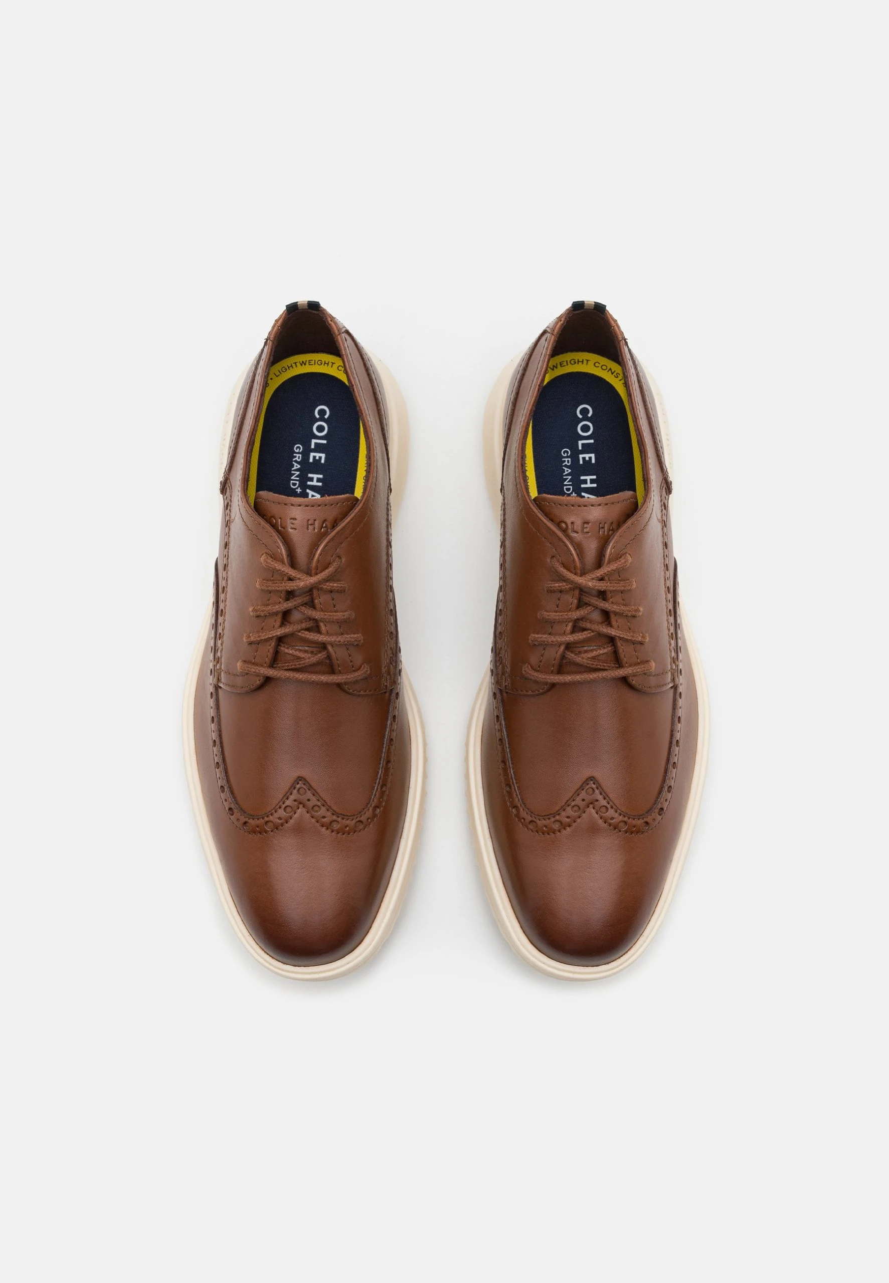 Cole Haan Grand Wingtip Oxford - Casual Lace-Ups - British Tan/Ivory - Image 4