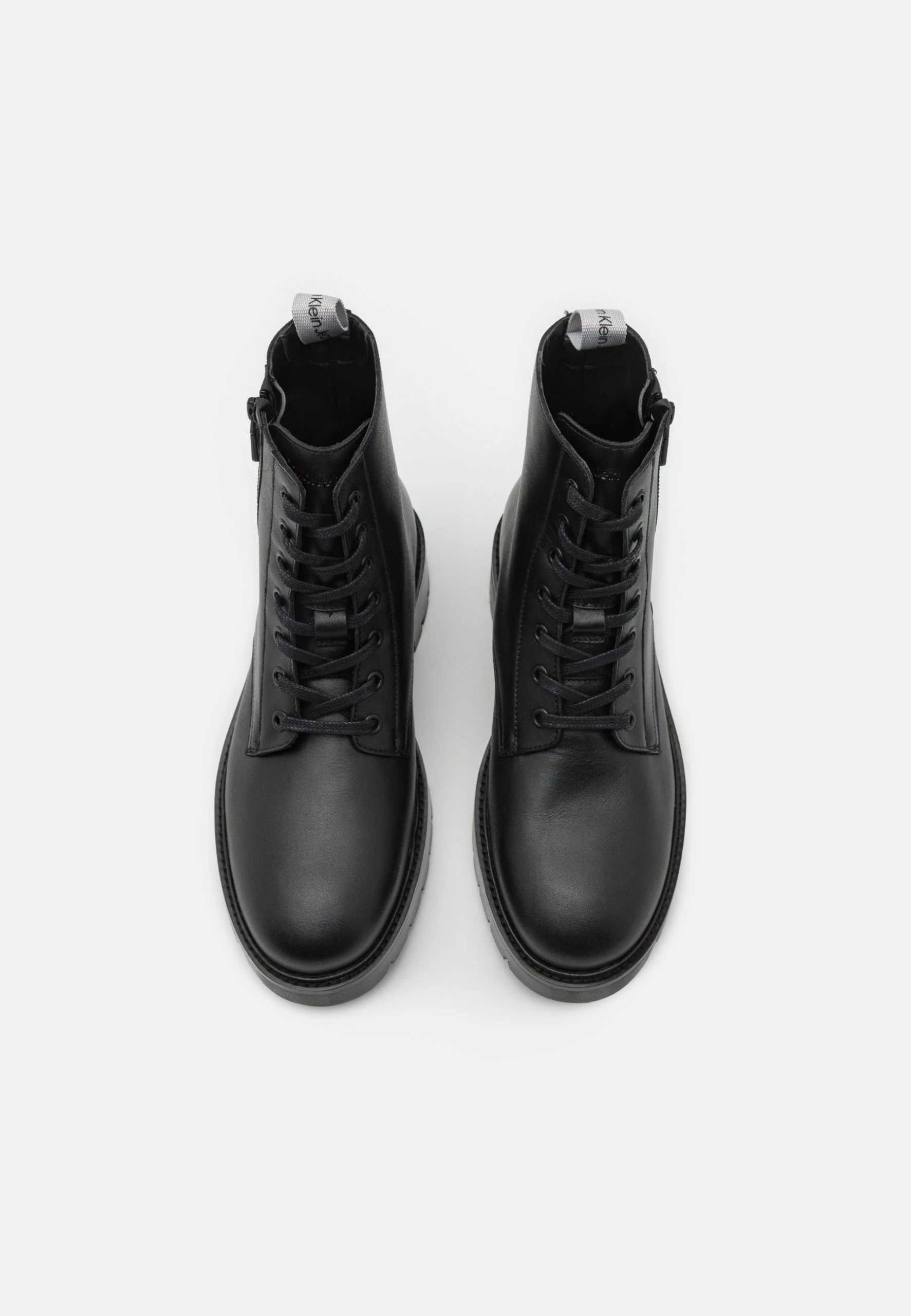 Calvin Klein Jeans Combat Mid Laceup Boot Zip - Lace-Up Ankle Boots - Black/Silver - Image 5